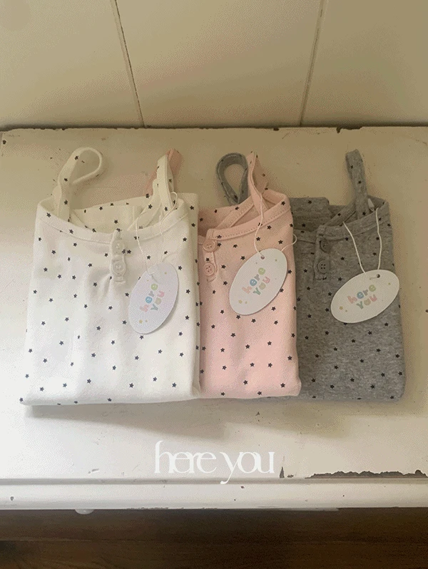 [here you] 별사탕 나시 ! ★ - 3color (별나시/레이어드/러블리/페미닌/로맨틱/슬리브리스)