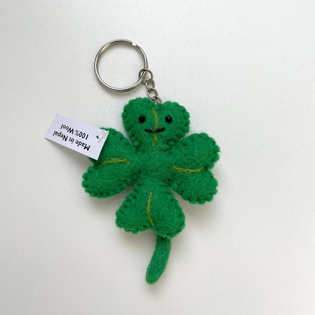 [마인띵스] 네잎클로버 울 양모 키링