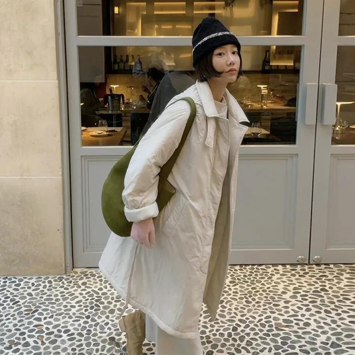 텐더 발마칸 로브 패디드 코트_Egret