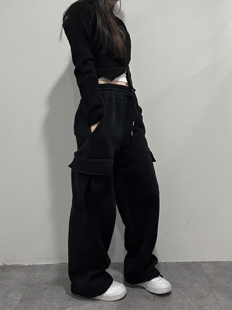 [퀄리티/핏보장]투웨이 스트링 카고 주머니 스웻 조거팬츠 3color