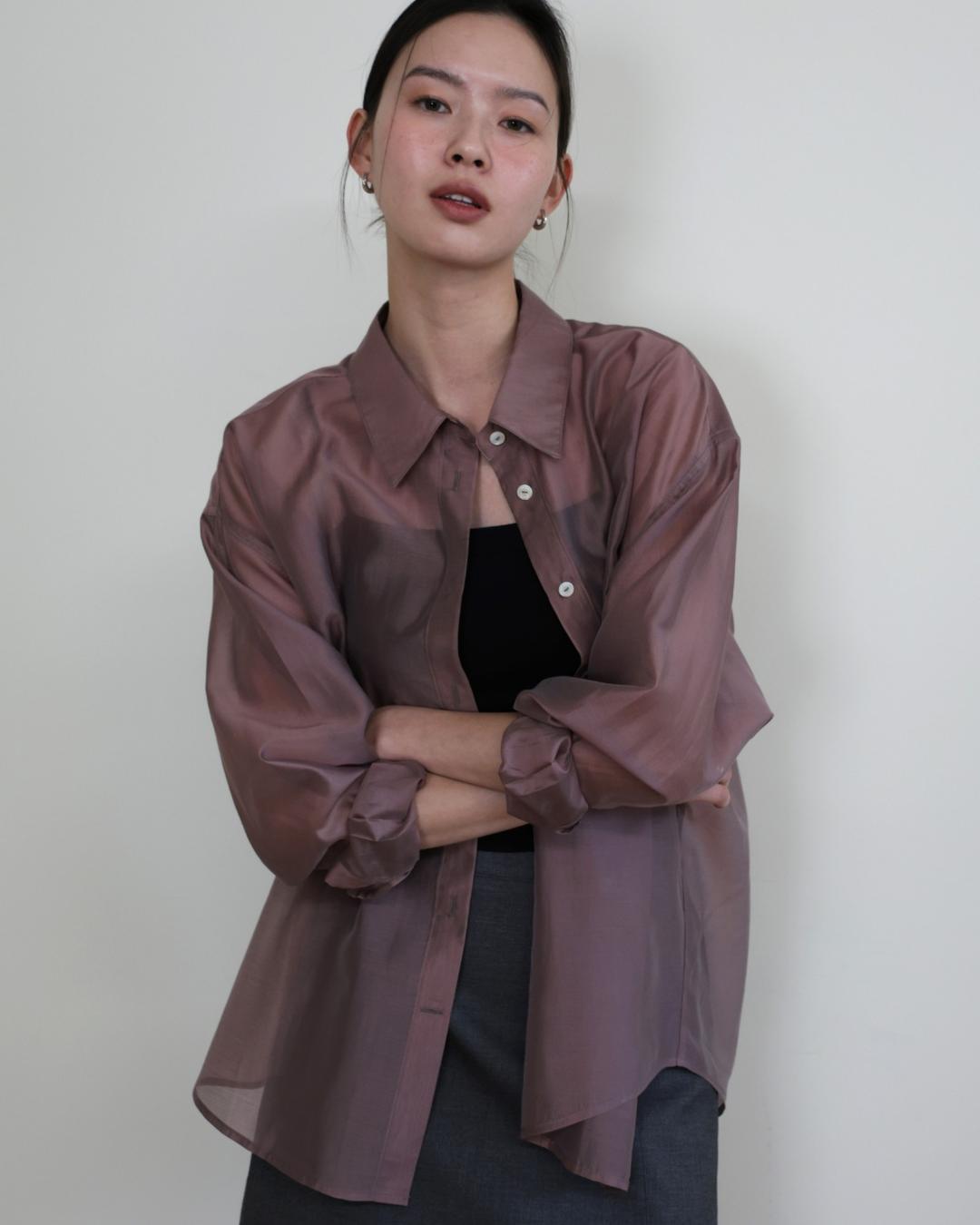 Shimmering 쉬머링 셔츠 - grape