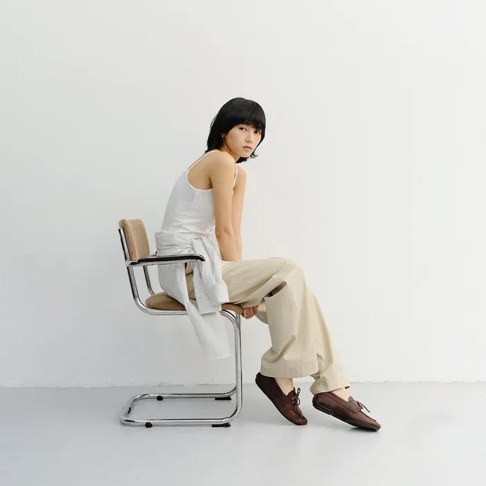 SUMMER DOUBLE PLEATED CHINO SLACKS BEIGE_UDPA6B229I2