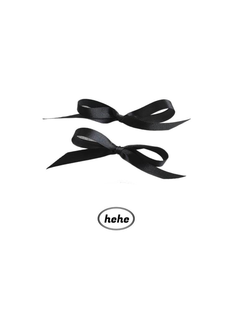 [hehe] 자체제작 블랙 리본 헤헤핀 2ps