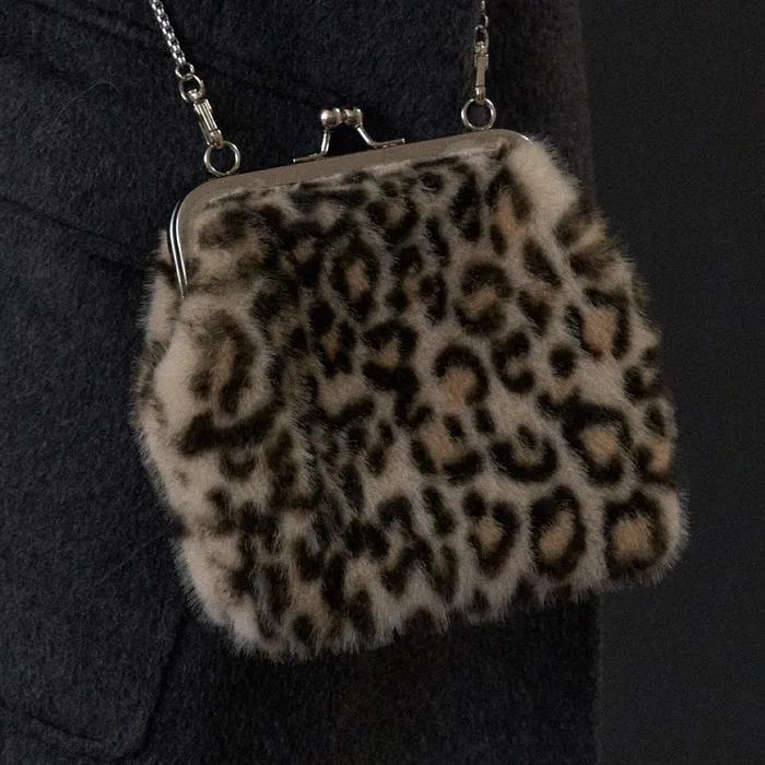 leopard poche bag (brown)
