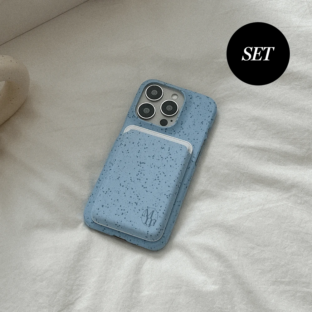 [SET] [mm] sand pattern 맥세이프 하드케이스+맥세이프 카드슬롯