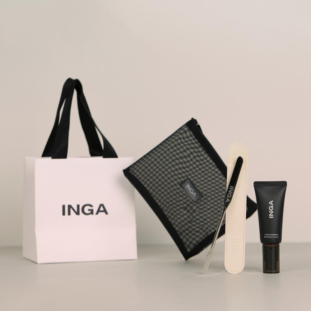 [선물추천] 잉가 타투 파운데이션 (+스파츌라, 파우치, 쇼핑백)