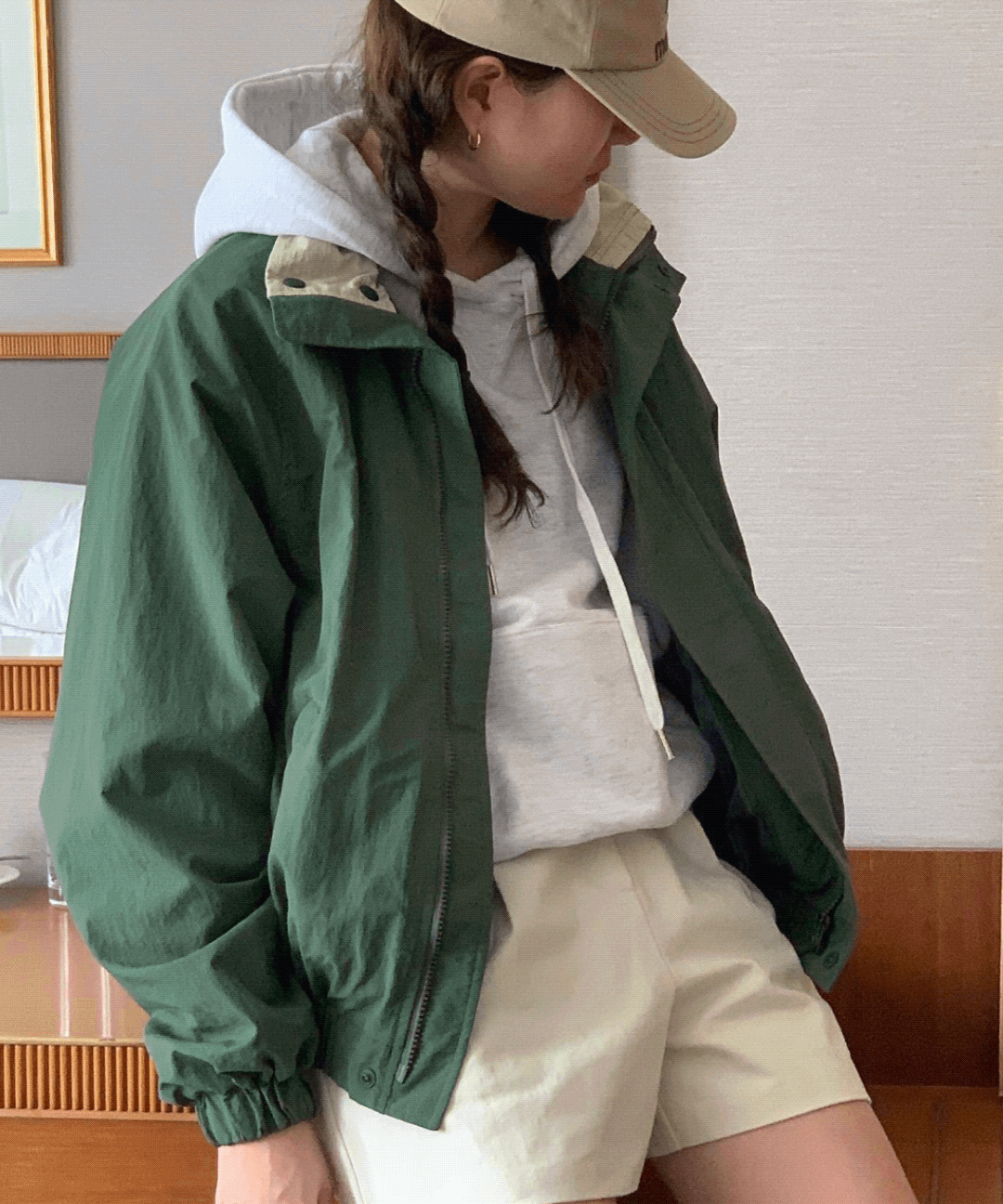 스터닝 시몬점퍼 봄, 가을 여성 블루종 아노락 야상 윈드점퍼 (4color)