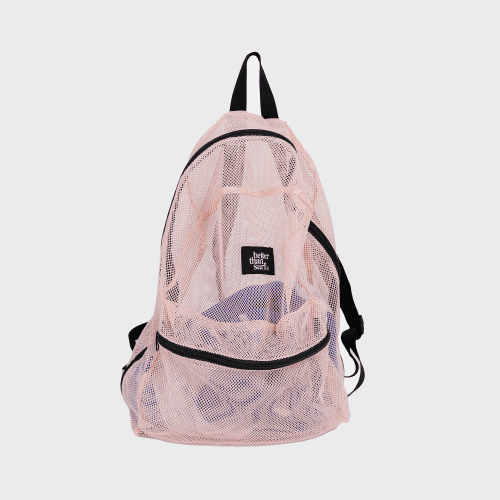 BETTER THAN SURF MESH BACKPACK - PALE PINK 배러댄서프 메쉬 백팩 - 페일 핑크
