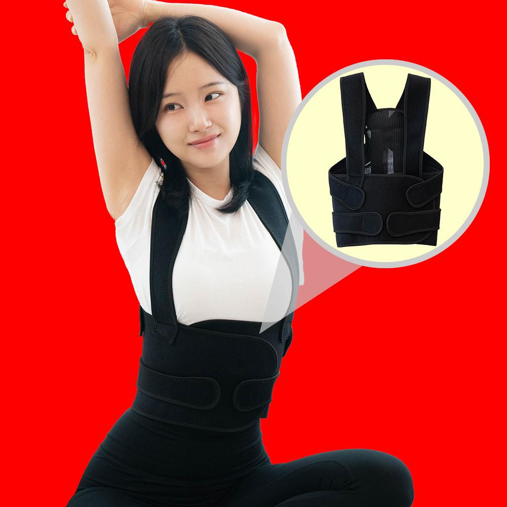 자세교정밴드 벨트 교정기 라운드숄더 어깨 바른자세 목 척추 등 말린 굽은 체형 허리 거북목 일자목