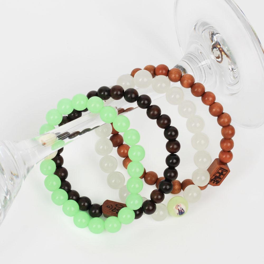 어린이 유아용 아동 합장주 코끼리 야광팔찌 5가지 중 택1 벽조목 대추나무 염주 팔찌