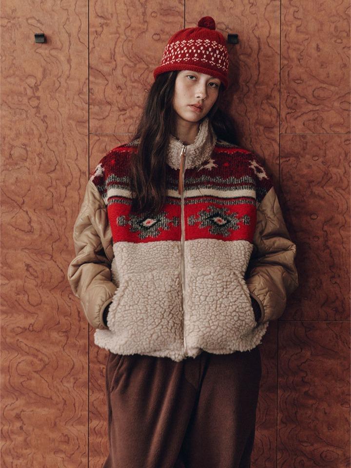 [1/23 순차발송] Nana Quilted Jacket Red_F254JP01