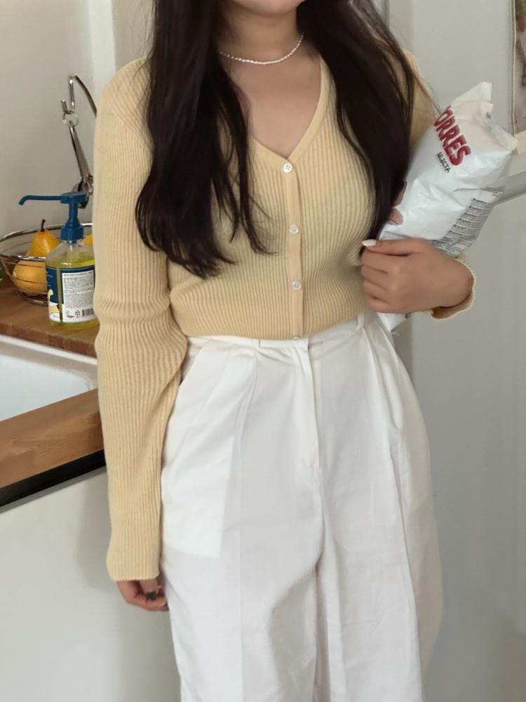 데어 골지 니트 가디건 (4color)