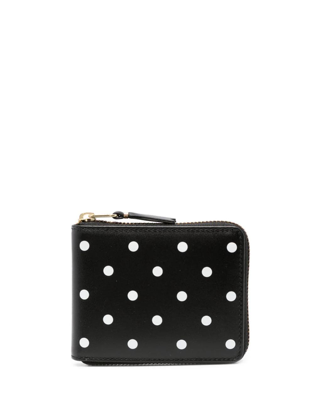 polka dot printed wallet