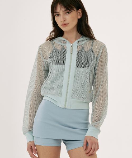Net Mesh Hoodie Mint