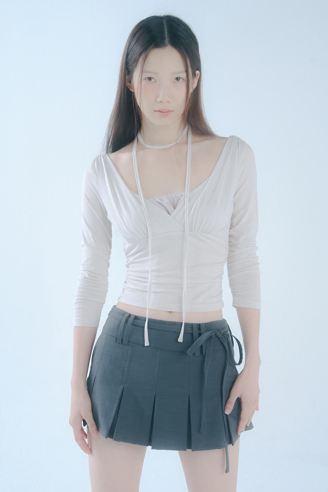 DAISY TOP light grey [6/7 pre-order delivery]