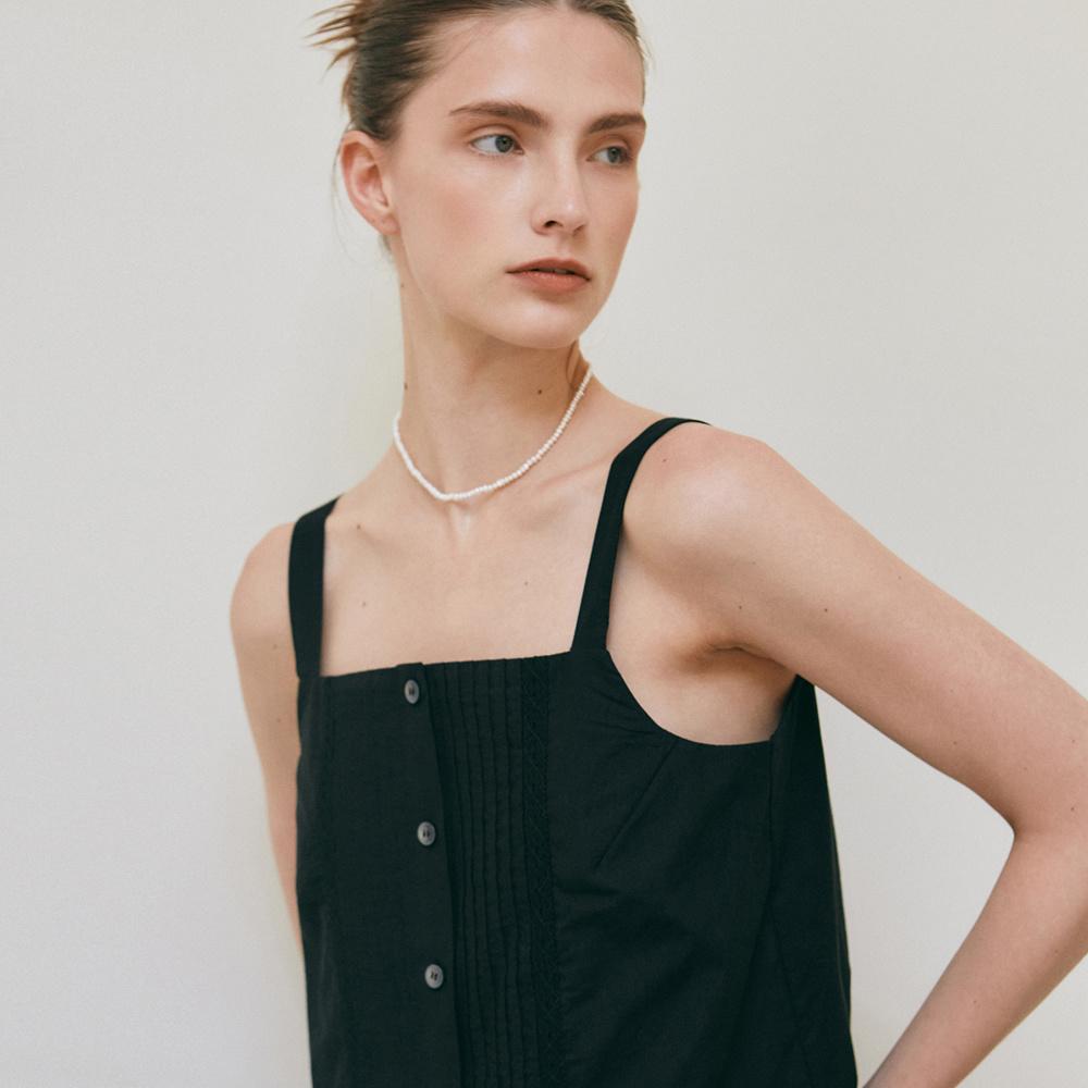 LACE SLEEVELESS BUSTIER_BLACK