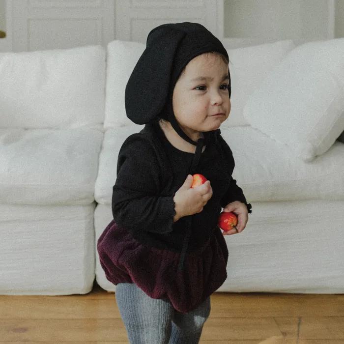 Knit Bunny Bonnet - Black