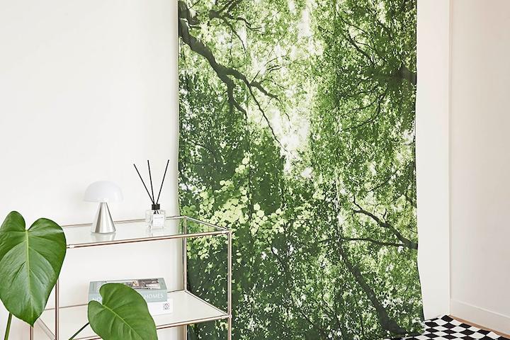 비침없는 쉬폰 패브릭 포스터 가리개커튼(숲속)