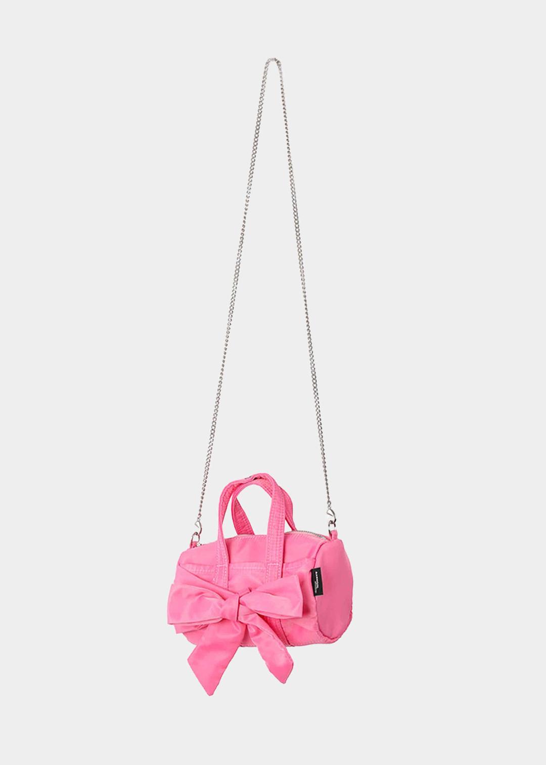 MINI RIBBON DUFFLE BAG - PINK