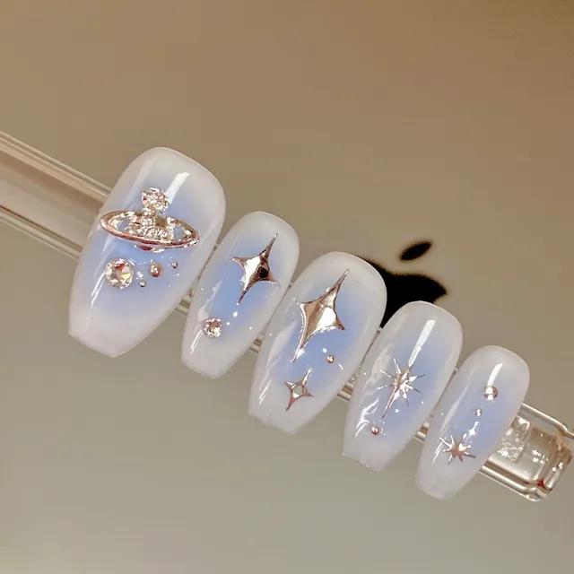 ✨신상✨*주문폭주*스카이 치크 수제네일팁🔗🪐✨