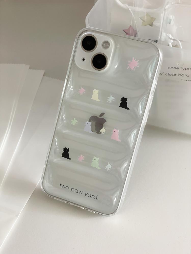 pastel cat padded case / 파스텔 캣 패딩 케이스