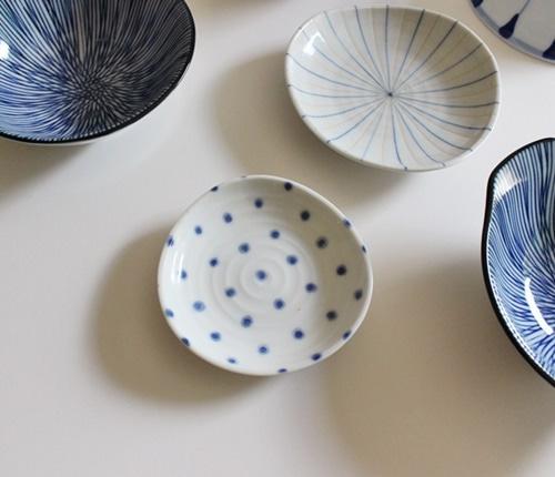 블루 도트 미니접시