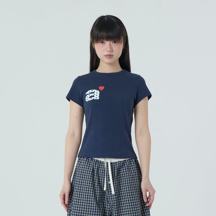 DOT SMALL LETTER TEE [NAVY]
