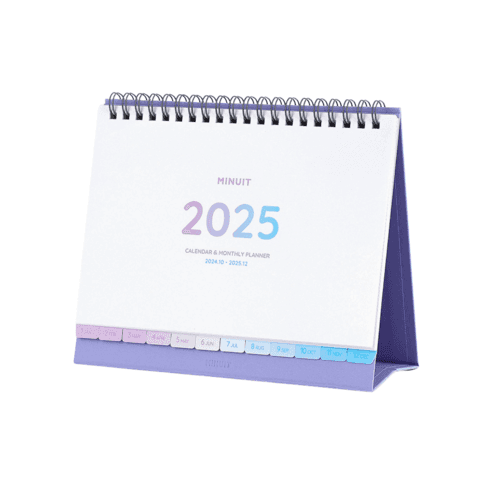 미뉴잇 2025 인덱스 캘린더, 퍼플, 1개 - 데스크 캘린더 | 쿠팡