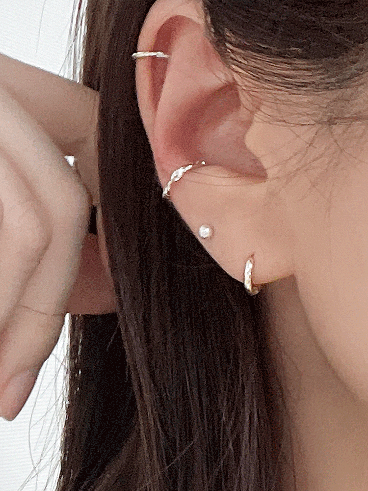 925 silver twist ear cuff 1pc (귀찌/이어커프)