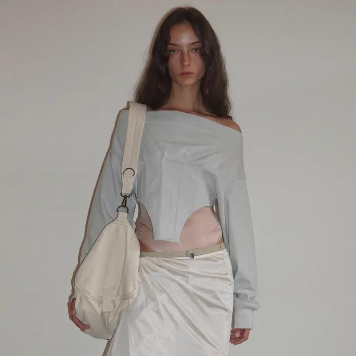 Corset Sweatshirt Misty Blue