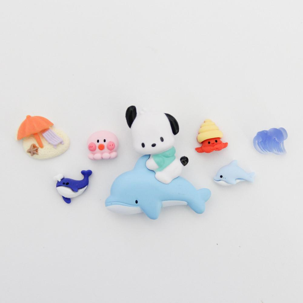 산리오 포차코 돌고래 문어 바다세트 지비츠호환