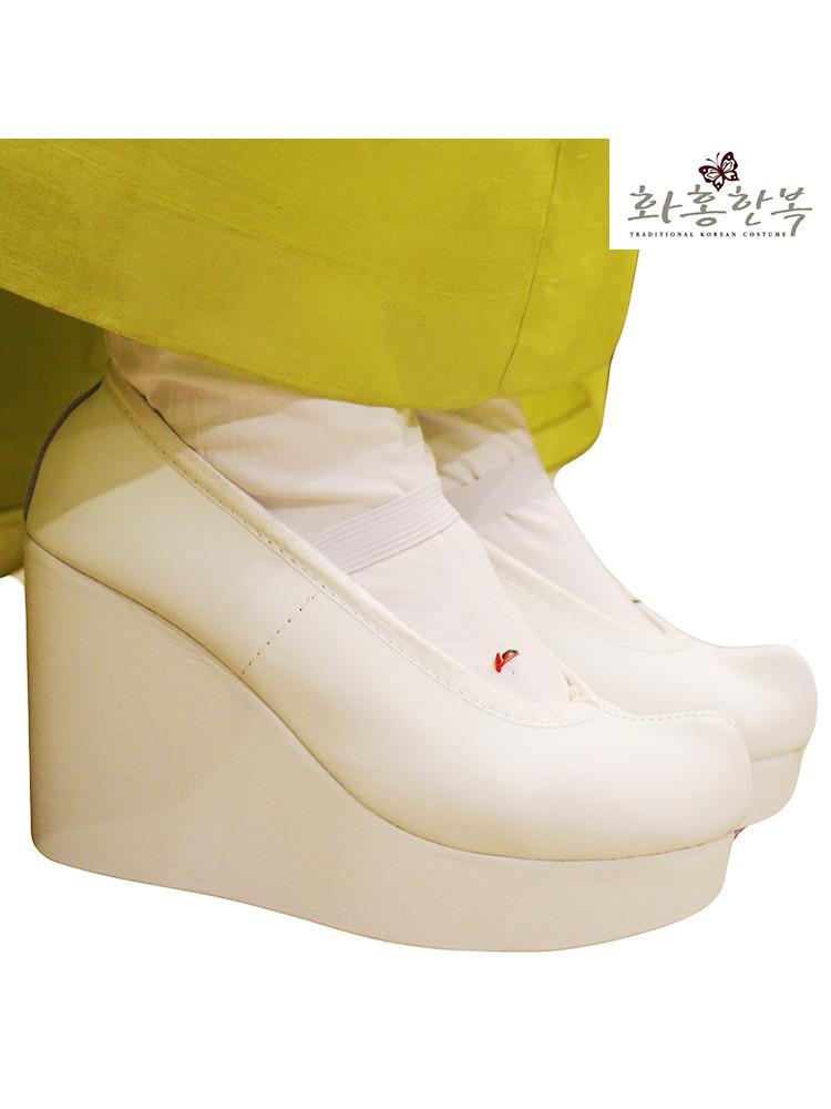한복 신발 편한 초경량 소가죽 무용 슈즈 (굽높이 1,3,5,7,10cm 선택 가능)
