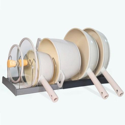 웰빙마켓 길이조절 후라이팬 냄비 거치대 정리대 - 기타수납정리용품 | 쿠팡