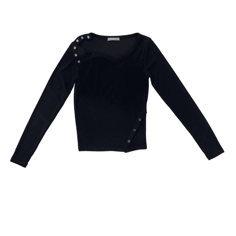 포하우스 Two Way Line Snap Long Sleeve T