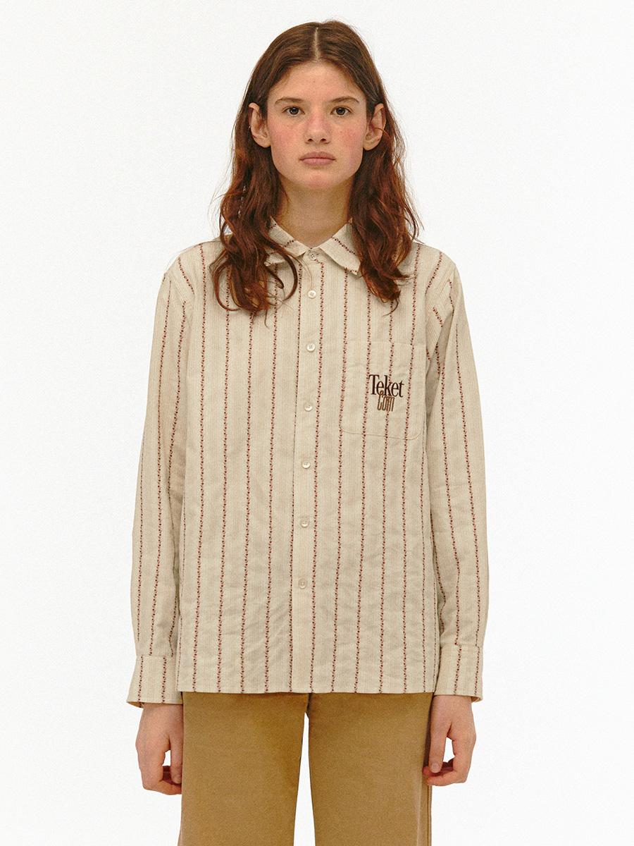 Wishes Stripe Shirt Beige