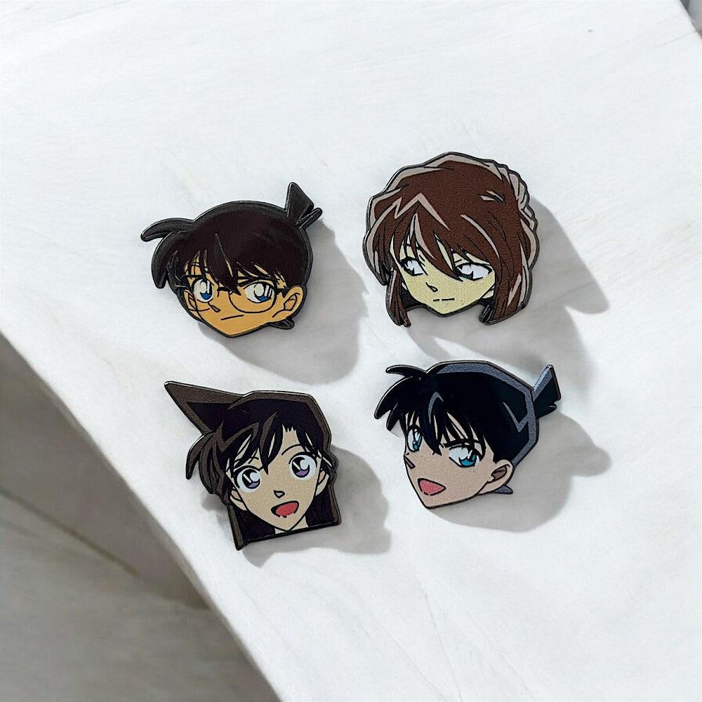 명탐정코난 장미 유미란 남도일 브로치 뱃지