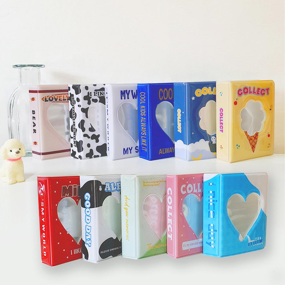 콜렉트북 1단 2단 젖소 콜북 포카 사진첩 포켓 미니 포토 카드 앨범 점보 덴스 마인