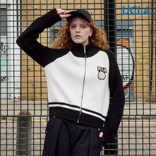 유씨엘에이(UCLA)  남여공용 골지 니트 하이넥 집업 가디건[IVORY](UZAGD80_22) - 사이즈 & 후기 | 무신사