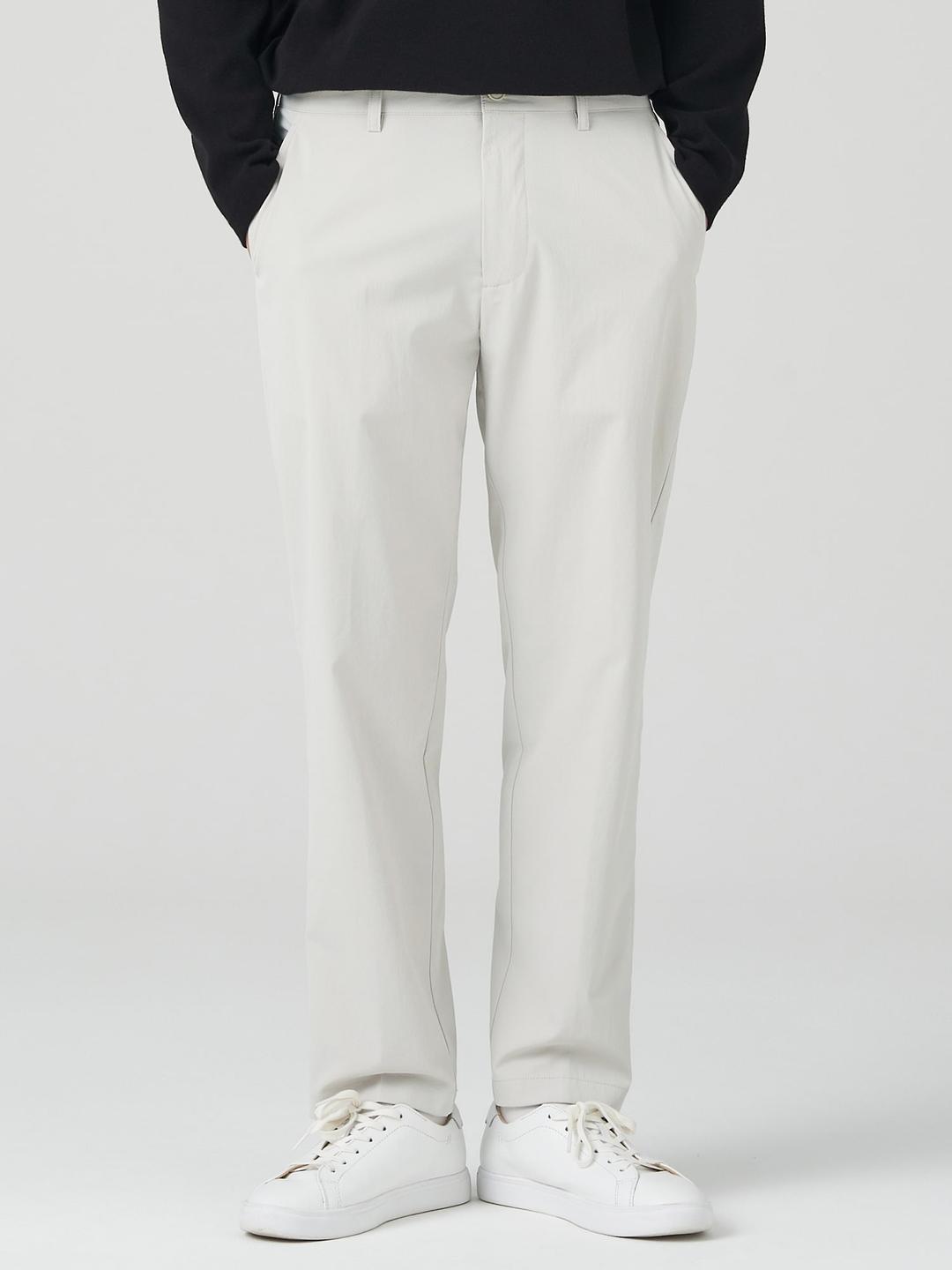 폴리 트윌 테이퍼드 핏 슬랙스_셋업 - 아이보리