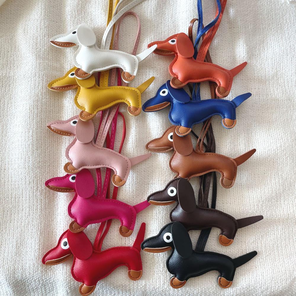 리프레더 닥스훈트 키링 (10color) 가방키링 가방꾸미기 가방스트랩 가죽키링