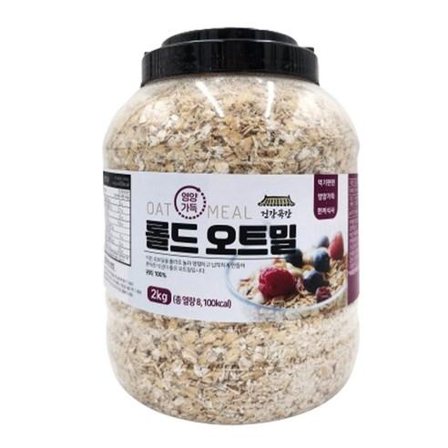 건강곡간 영양가득 롤드오트밀 통, 2kg, 1개 - 오트밀 | 쿠팡