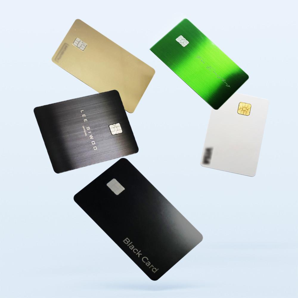 메탈카드 커스텀 시그니처 음각 문구 신용 체크카드