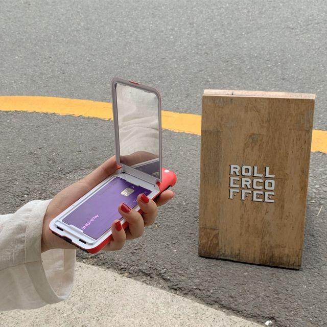 [각인추가 가능,35가지 색상]아이폰 카드 미러 하드 폰케이스