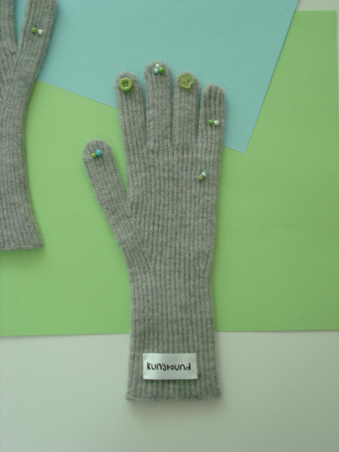 Button Home Gl🧤ves - gray