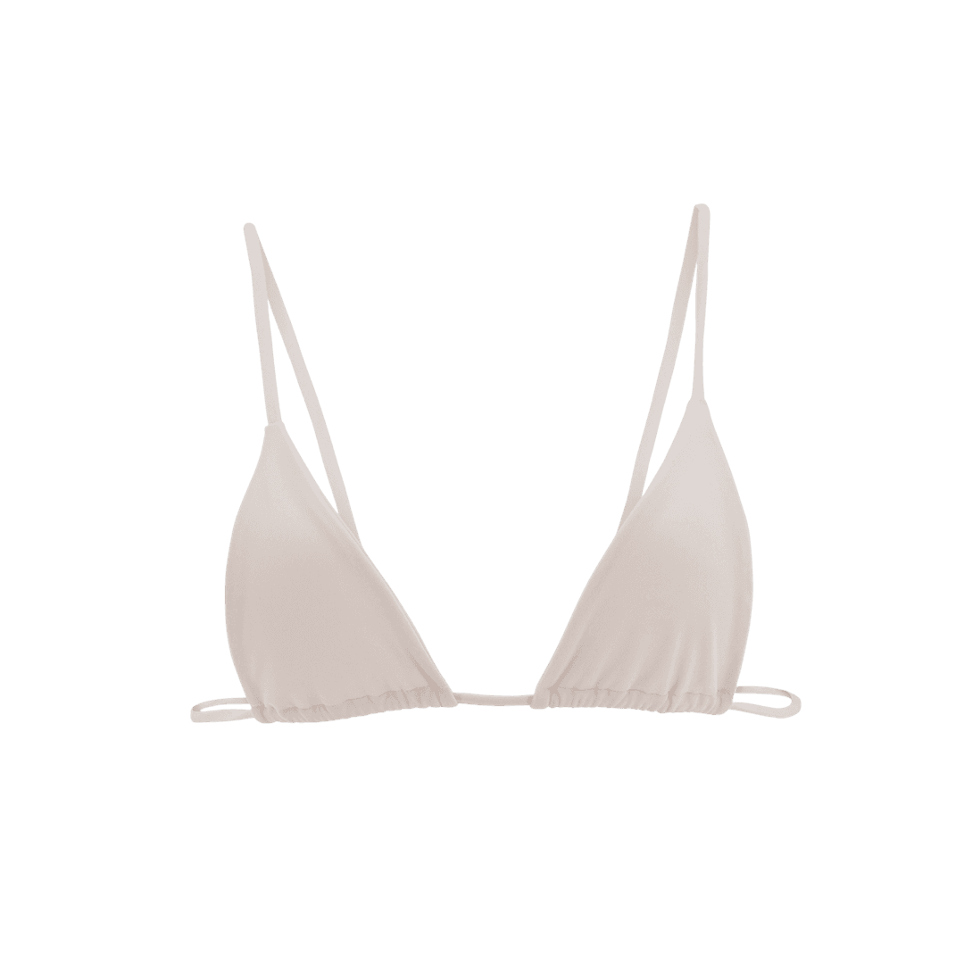 Swim Triangle Top Beige