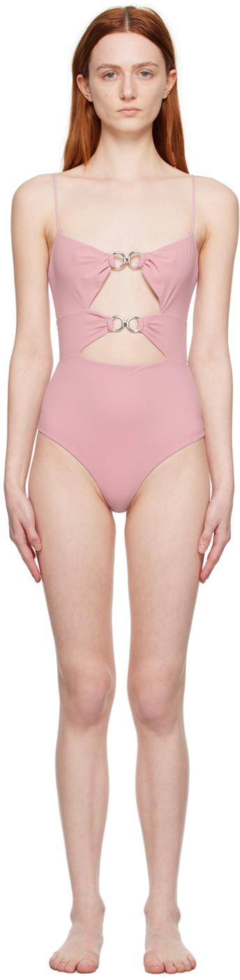 퍼플 컷아웃 스윔수트