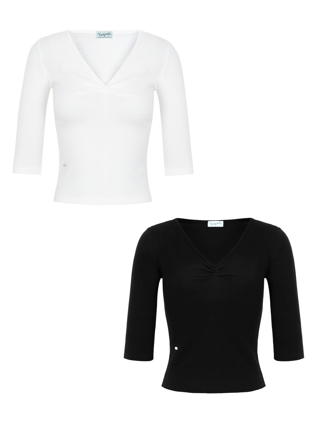 Three-Quarter Sleeve Shirring T - Basic Ver.