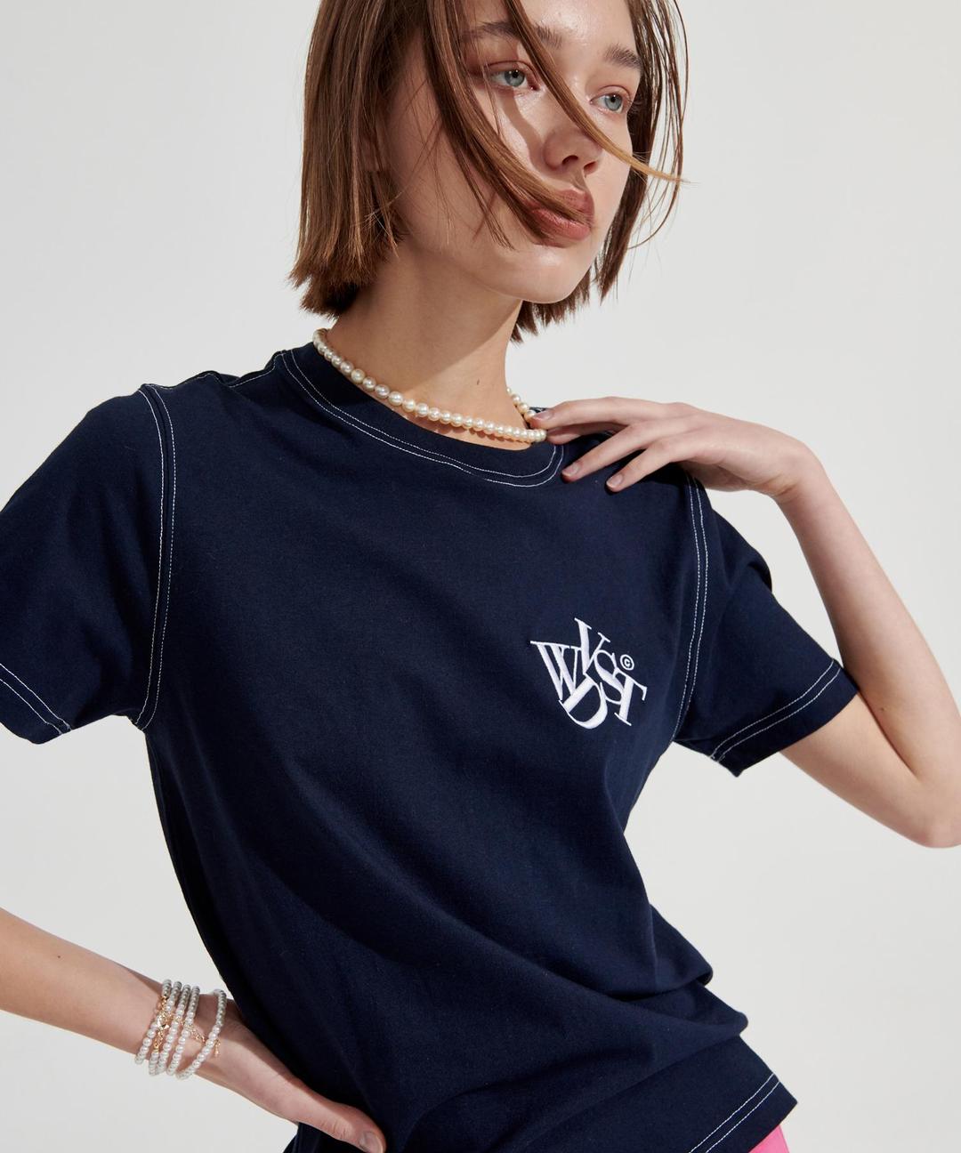 [반팔특가][4/20 예약배송]WDVST Logo T-shirt [Navy]