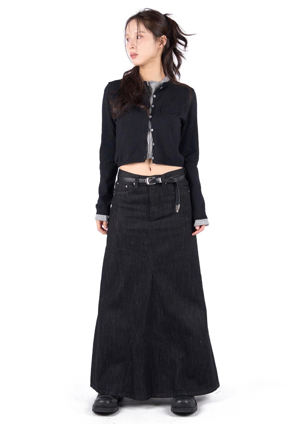 릿킴 MAXI DENIM SKIRT