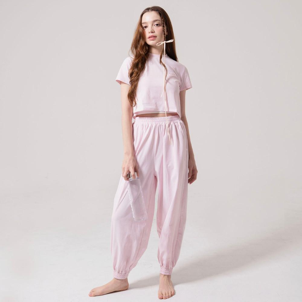 여자 킥복싱옷 복싱옷 복싱 킥복싱 체육관 옷 헬스장 짐웨어 트레이닝 팬츠 크로스핏 여자복싱 Bunny Jogger Pants [Light pink]